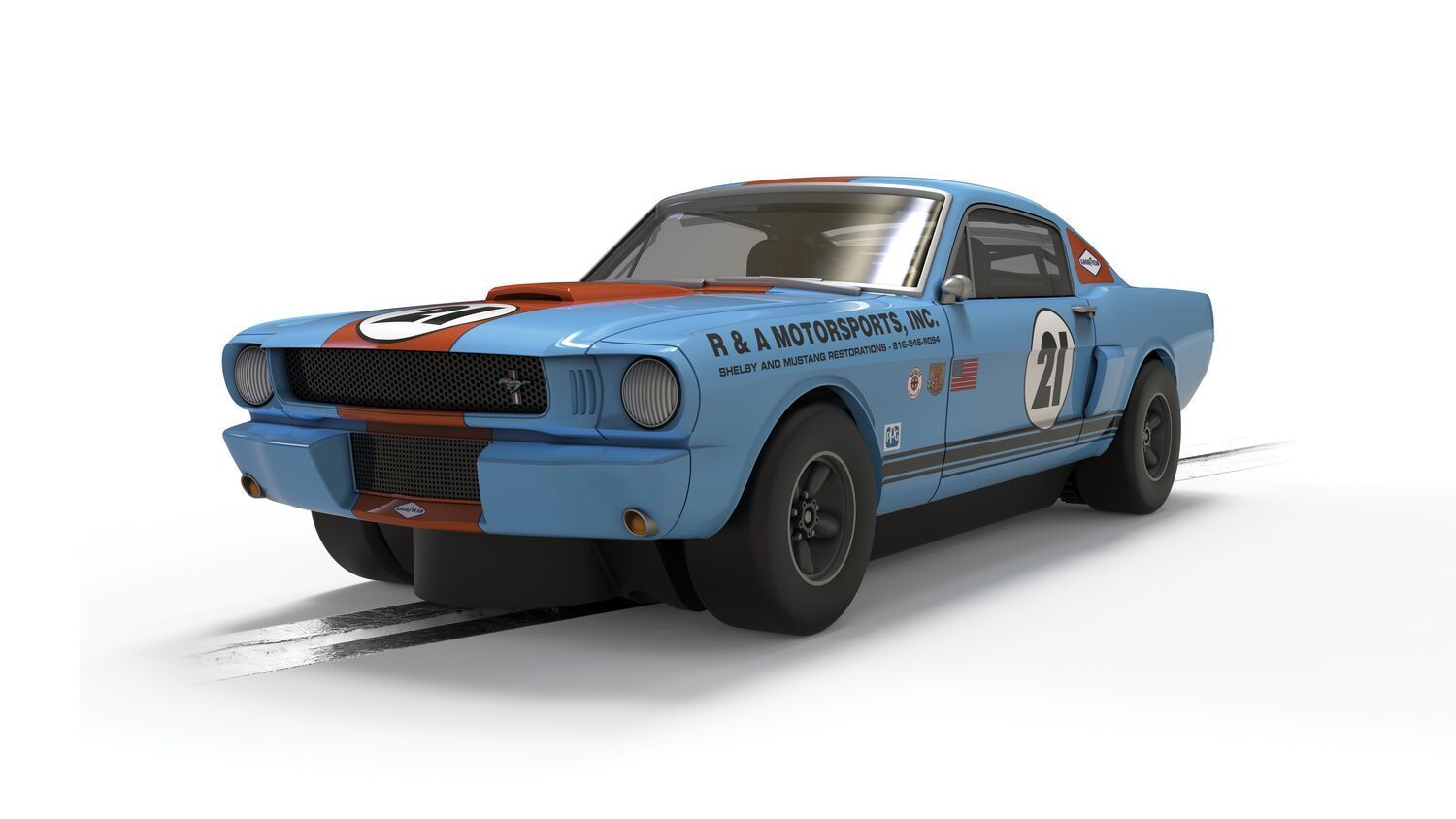 Scalextric C4570 Shelby GT350 - Gulf Edition Slot Car Scalextric C4570 Shelby GT350 - Gulf Edition Slot Car