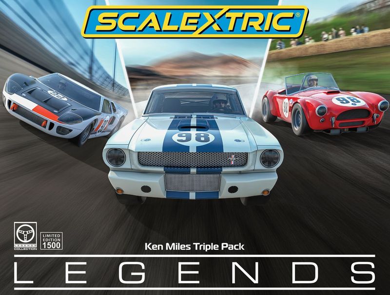 Scalextric C4619A Ken Miles - Triple Car Pack Slot Cars Scalextric C4619A Ken Miles - Triple Car Pack Slot Cars