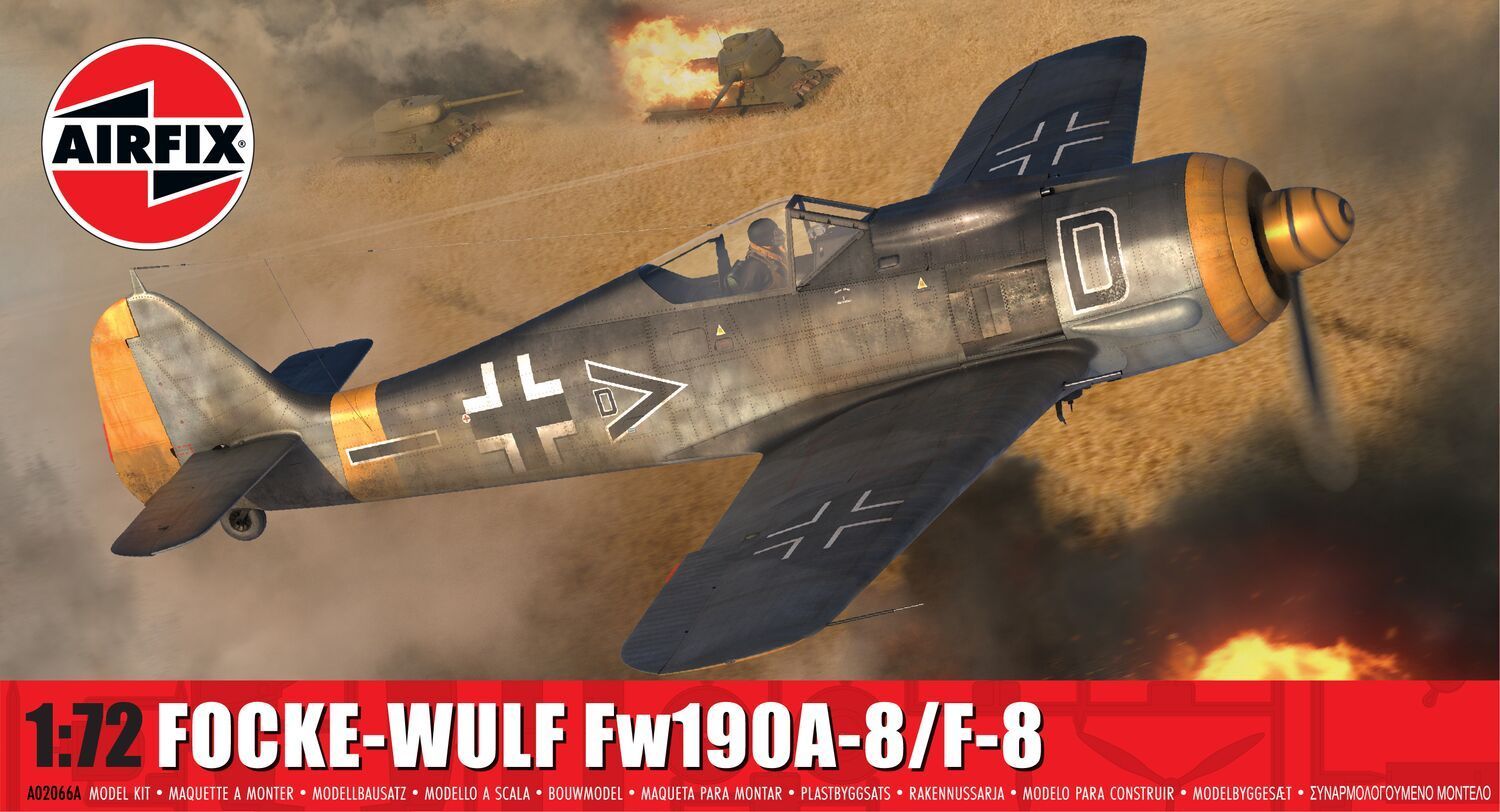 Airfix A02066A Focke-Wulf Fw190A-8/F-8 1/72 Scale Plastic Model Kit