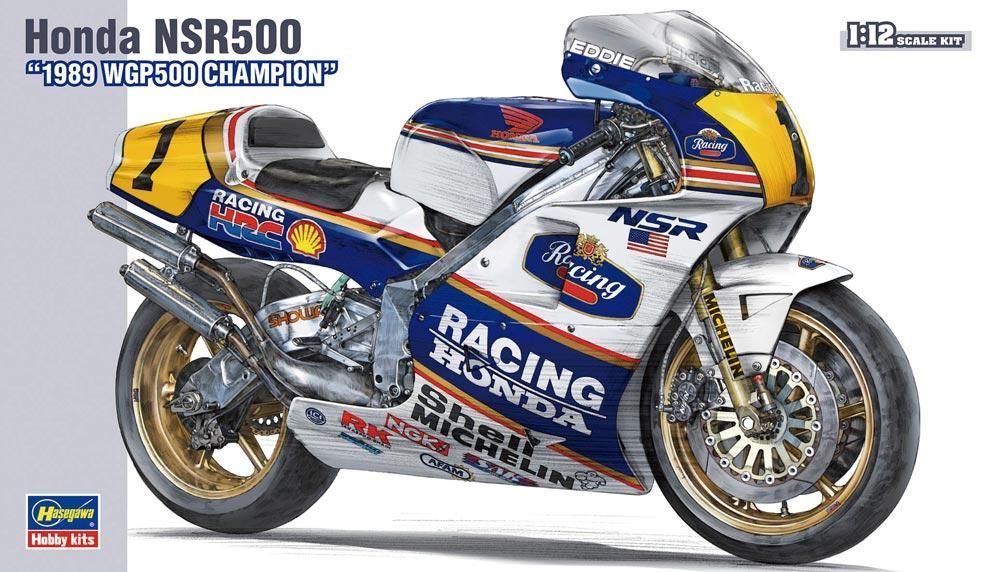 Hasegawa HBK4 Honda NSR500 1989 WGP500 Champion Eddie Lawson 1/12 Scale Plastic Model Kit
