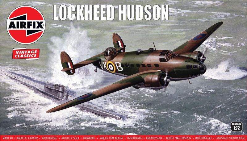 Airfix A03006V Lockheed Hudson 1/72 Scale Plastic Model Kit Airfix A03006V Lockheed Hudson 1/72 Scale Plastic Model Kit
