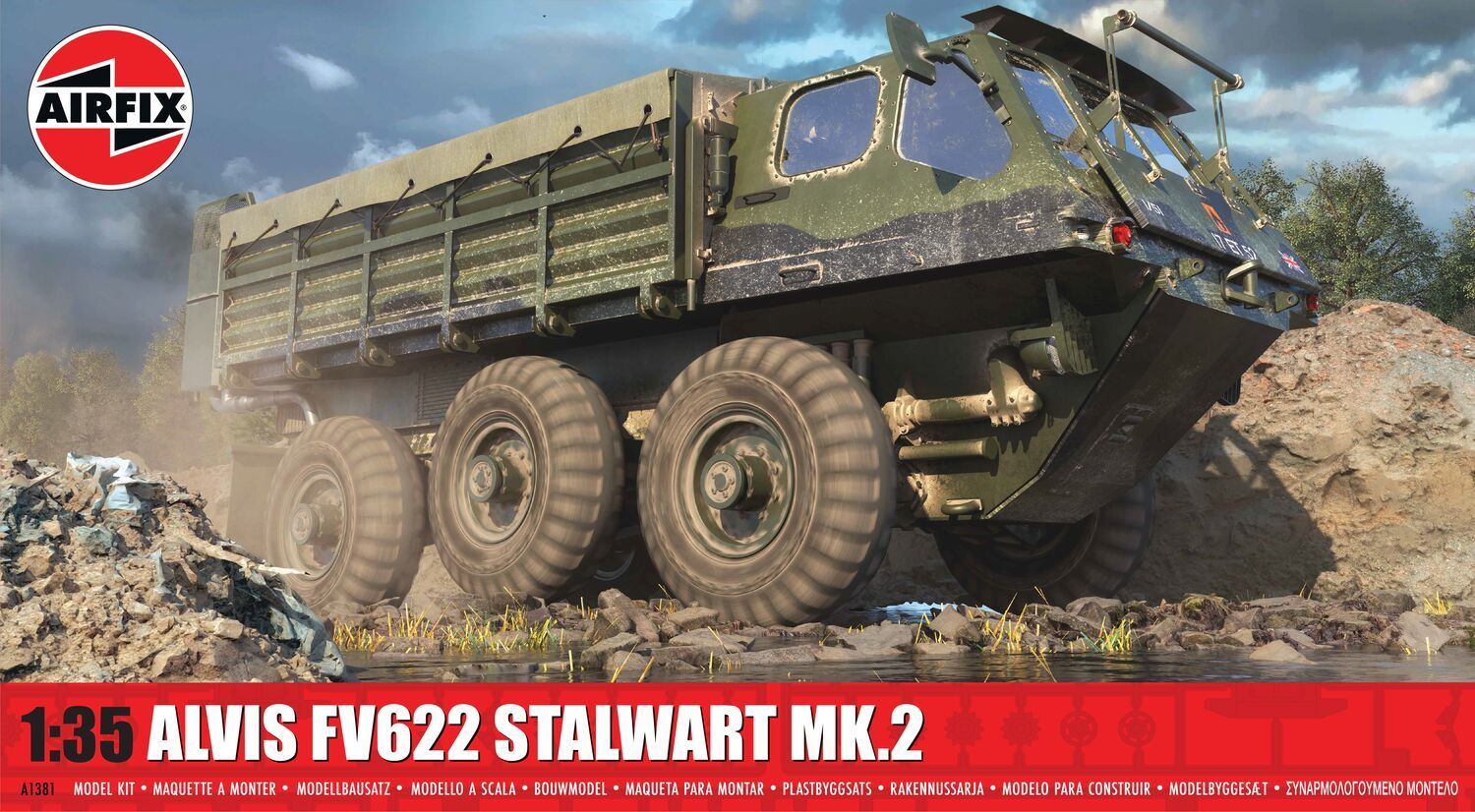 Airfix A1381 Alvis FV622 Stalwart Mk.2 1:35 Scale Plastic Model Kit Airfix A1381 Alvis FV622 Stalwart Mk.2 1:35 Scale Plastic Model Kit