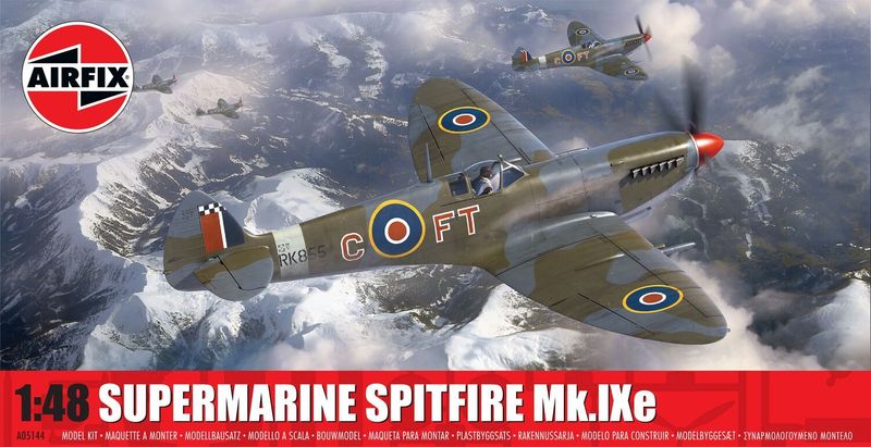 Airfix A05144 Supermarine Spitfire Mk.IXe 1:48 Scale Plastic Model Kit Airfix A05144 Supermarine Spitfire Mk.IXe 1:48 Scale Plastic Model Kit