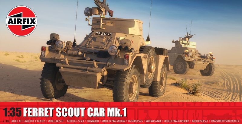 Airfix A1386 Ferret Scout Car Mk.1 1:35 Scale Plastic Model Kit
