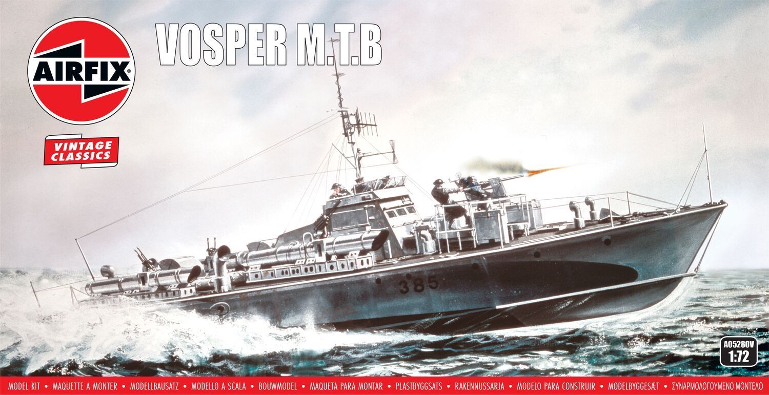 Airfix A05280V Vosper M.T.B 1:72 Scale Plastic Model Kit Airfix A05280V Vosper M.T.B 1:72 Scale Plastic Model Kit