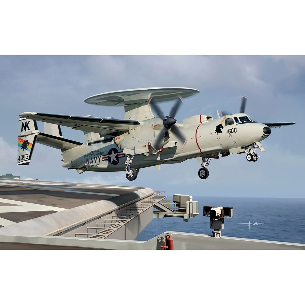 Academy 12623 US Navy E-2C VAW-113 Black Eagles Early Warning Aircraft 1/144 Scale Plastic Model Kit