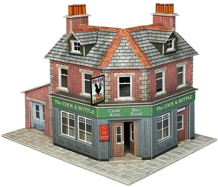 Metcalfe PO308 OO/HO Scale Corner Shop or Pub In Red Brick Card Kit Metcalfe PO308 OO/HO Scale Corner Shop or Pub In Red Brick Card Kit