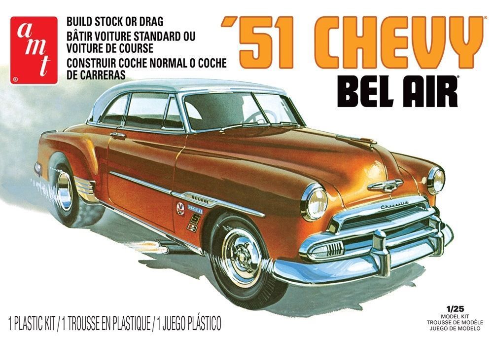 AMT 862 1951 Chevy Bel Air Car 1:25 Scale Plastic Model Kit AMT 862 1951 Chevy Bel Air Car 1:25 Scale Plastic Model Kit