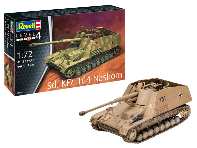Revell 03358  Sd.Kfz. 164 Nashorn 1:72 Scale Plastic Model Kit