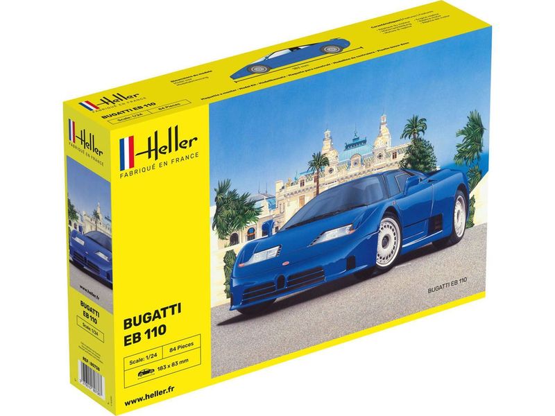 Heller 80738 Bugatti EB 110 1:24 Scale Plastic Model Kit Heller 80738 Bugatti EB 110 1:24 Scale Plastic Model Kit