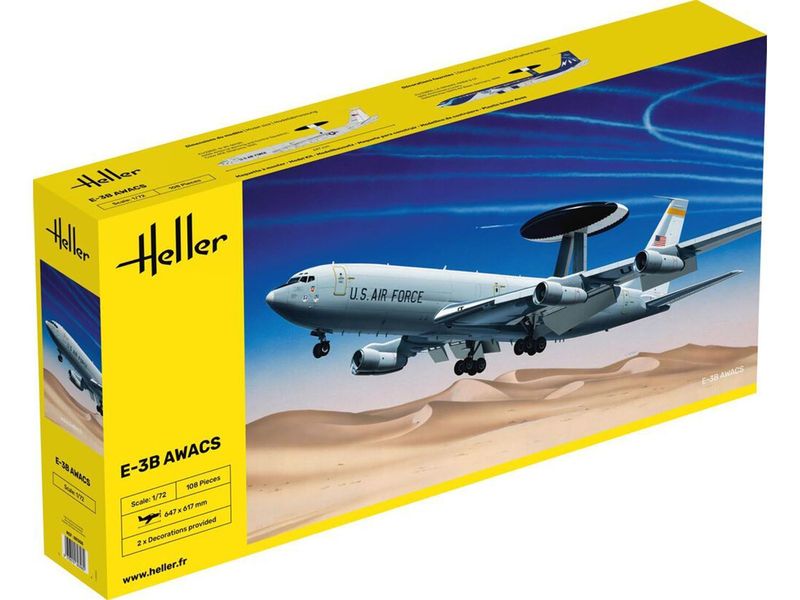 Heller 80308 US Boeing E-3B AWACS 1:72 Scale Plastic Model Kit Heller 80308 US Boeing E-3B AWACS 1:72 Scale Plastic Model Kit