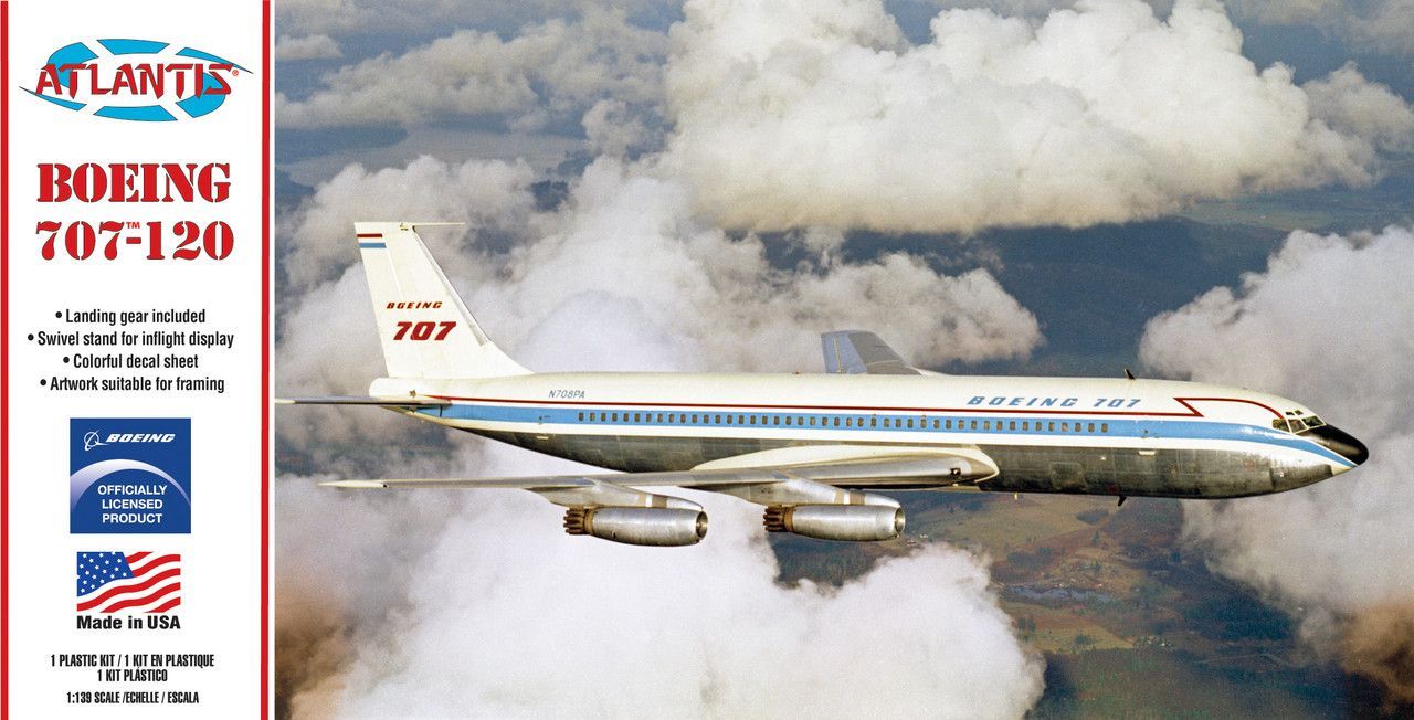 Atlantis AMCH246 Boeing 707-120 1/139 Scale Plastic Model Kit Atlantis AMCH246 Boeing 707-120 1/139 Scale Plastic Model Kit