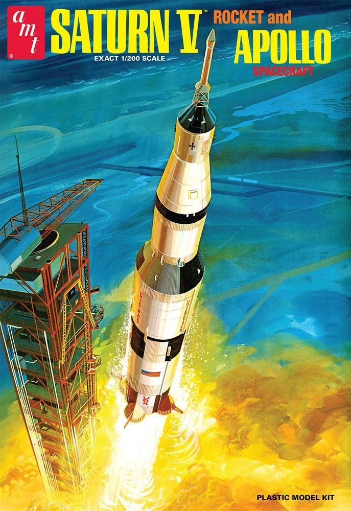AMT 1174 Saturn V Rocket & Apollo Spacecraft 1:200 Scale Plastic Model Kit