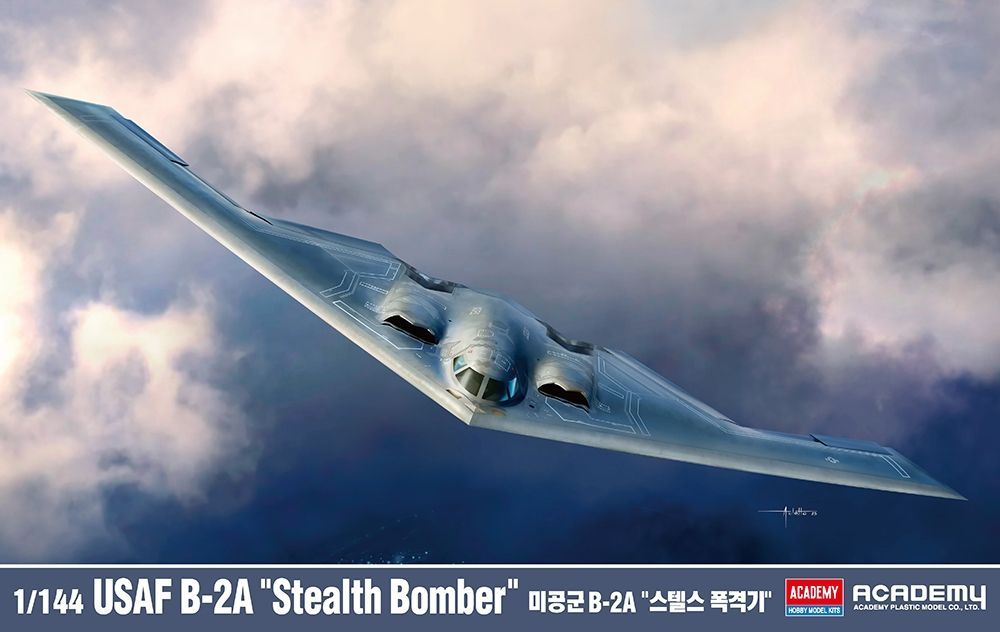 Academy 12645 US Air Force B-2A Stealth Bomber 1/144 Scale Plastic Model Kit Academy 12645 US Air Force B-2A Stealth Bomber 1/144 Scale Plastic Model Kit