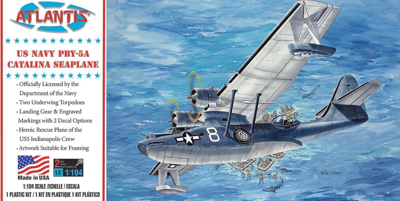 Atlantis AMCM5301 US Navy PBY-5A Catlalina Seaplane 1/104 Scale Plastic Model Kit Atlantis AMCM5301 US Navy PBY-5A Catlalina Seaplane 1/104 Scale Plastic Model Kit