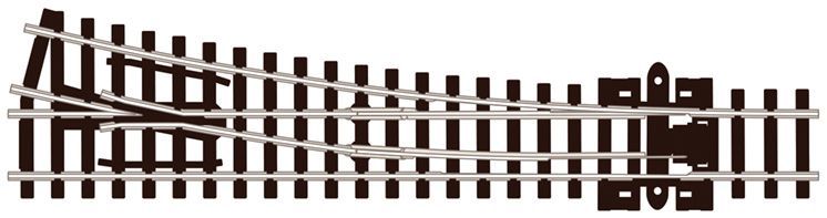 Peco SL-395 Turnout, Medium Radius, Right Hand (Insulfrog) Code 80 N Gauge
