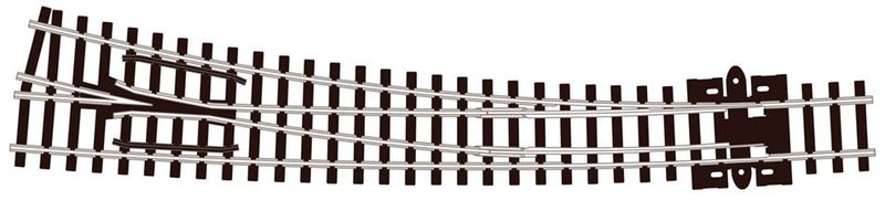 Peco SL-E386 Curved Turnout, Large Radius, Right Hand (Electrofrog) Code 80 N Gauge Peco SL-E386 Curved Turnout, Large Radius, Right Hand (Electrofrog) Code 80 N Gauge