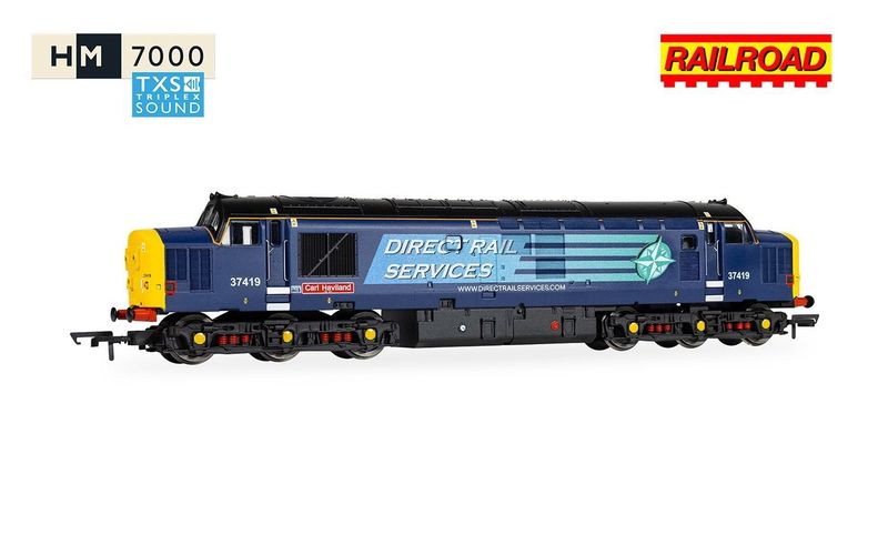 Hornby R30437TXS RailRoad - DRS - Class 37 - 'Carl Haviland' 37419 (DCC Sound Fitted) Era 11