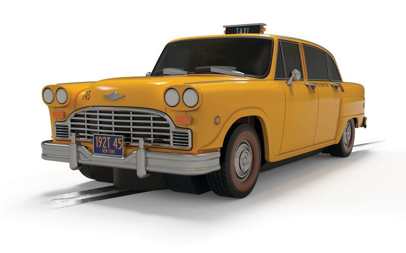 Scalextric C4606 Checker Taxi Cab - James Bond 'Live And Let Die' Slot Car