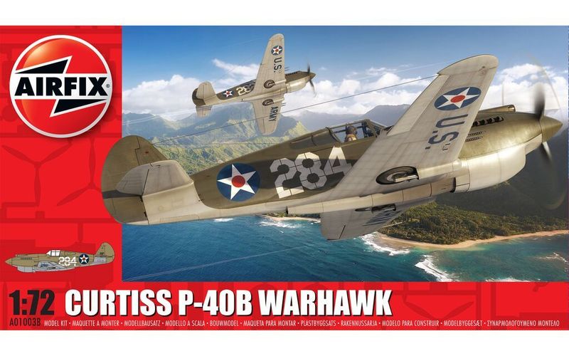 Airfix A01003B Curtiss P-40B Warhawk 1/72 Scale Plastic Model Kit