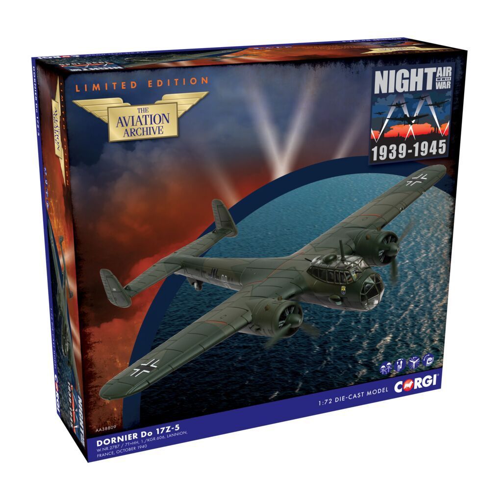 Corgi AA38809 Dornier Do 17Z-5 W.Nr.2787 / 7T+HH Diecast Model