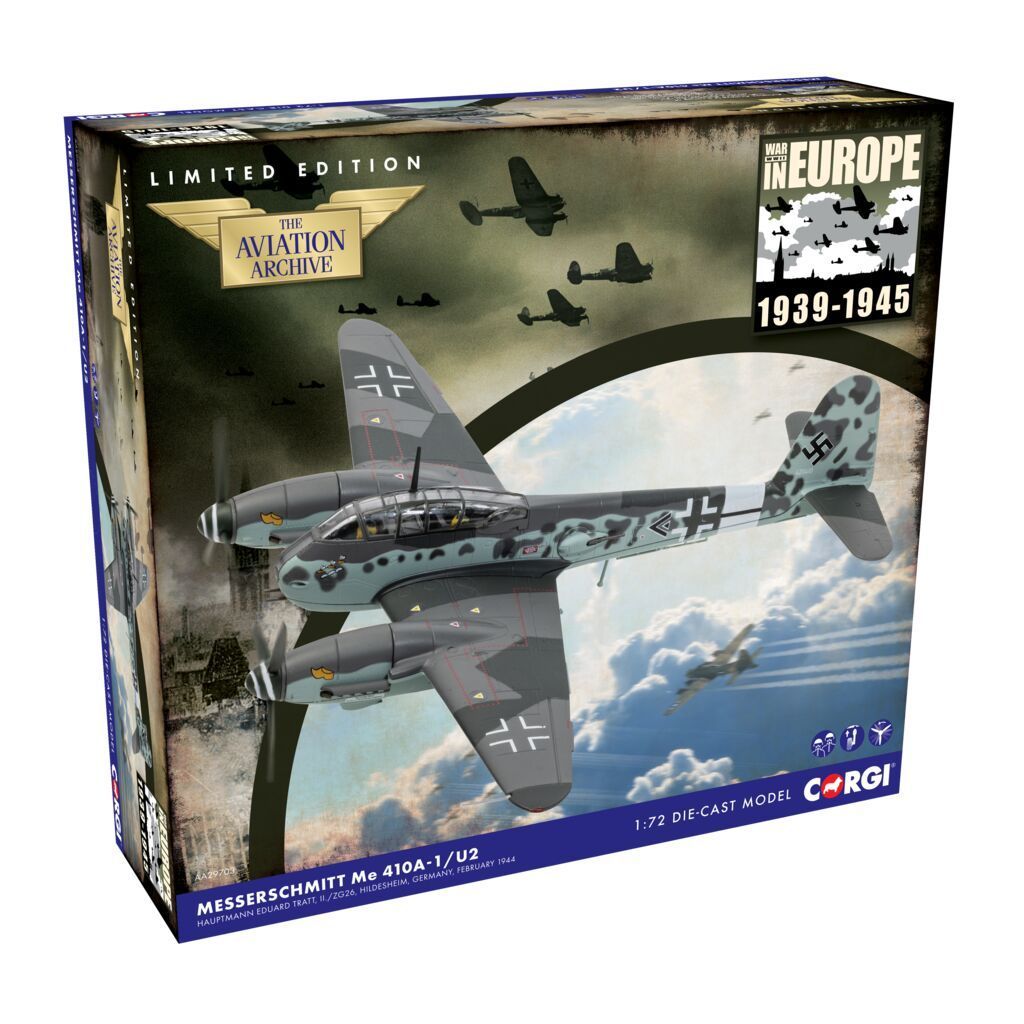 Corgi AA29703 Messerschmitt Me 410A-1/U3 - Hauptmann Eduart Tratt Diecast Model