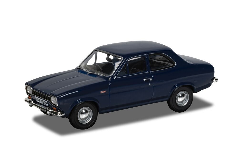 Corgi VA09534 Ford Escort Mk1 1300 GT, Marine Blue Vanguards Diecast Model