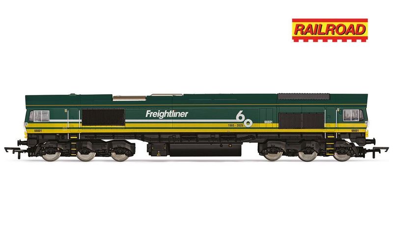 Hornby R30531 RailRoad: Freightliner Class 66 - 'Freightliner 60' - 66601 Era 11