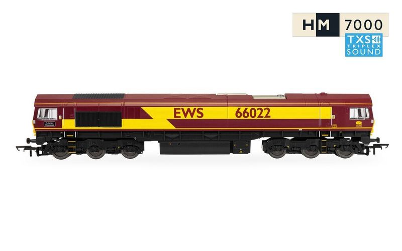 Hornby R30532TXS RailRoad: EWS - Class 66 - 'Lafarge Charnwood' 66022 (DCC Sound Fitted) Era 11