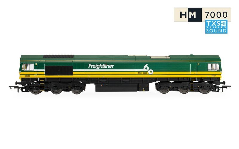 Hornby R30531TXS RailRoad: Freightliner Class 66 - 'Freightliner 60' - 66601 (DCC Sound Fitted) Era 11