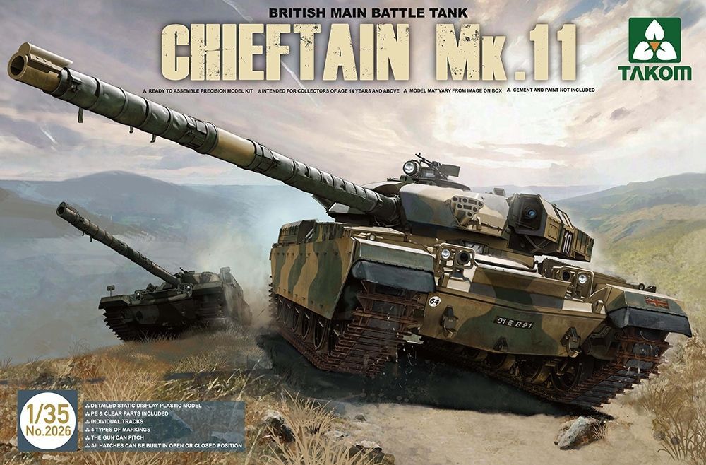 Takom No.2026 Chieftain Mk 11 1:35 Scale Plastic Model Kit