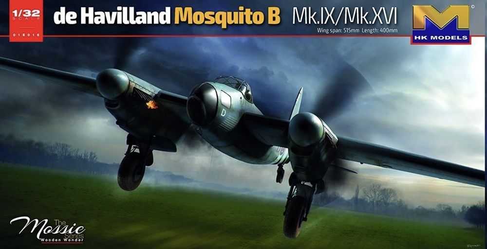 HK Models 01E16 British Royal Air Force Mosquito B Mk IX/XVI RAF Bomber Aircraft 1:32 Scale Plastic Model Kit