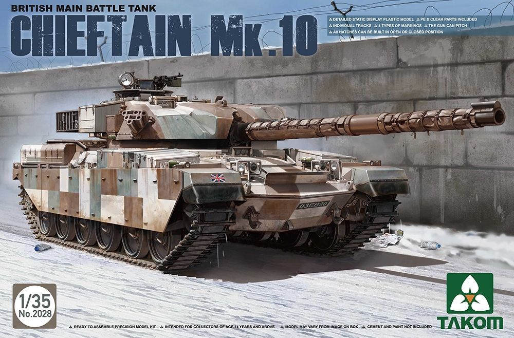 Takom No.2028 Chieftain Mk 10 1:35 Scale Plastic Model Kit