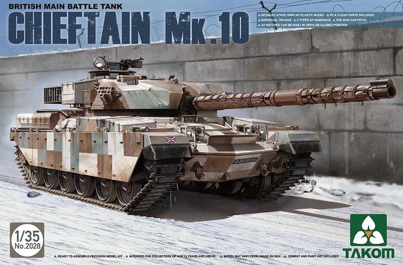 Takom No.2028 Chieftain Mk 10 1:35 Scale Plastic Model Kit