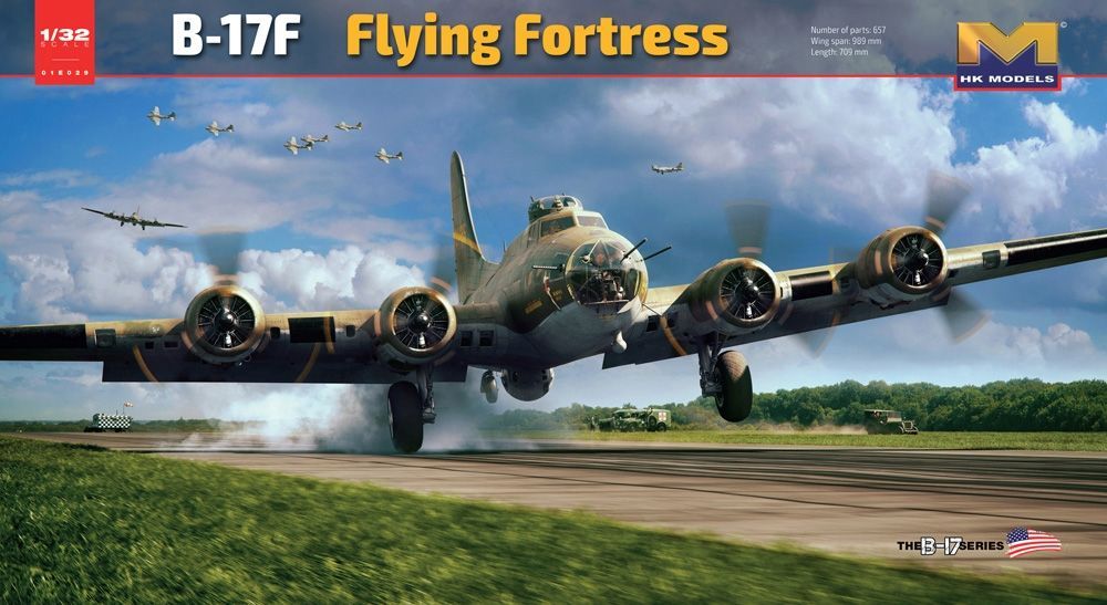 HK Models 01E29 USAAF B-17F Flying Fortress 'Memphis Belle' Bomber Aircraft 1:32 Scale Plastic Model Kit