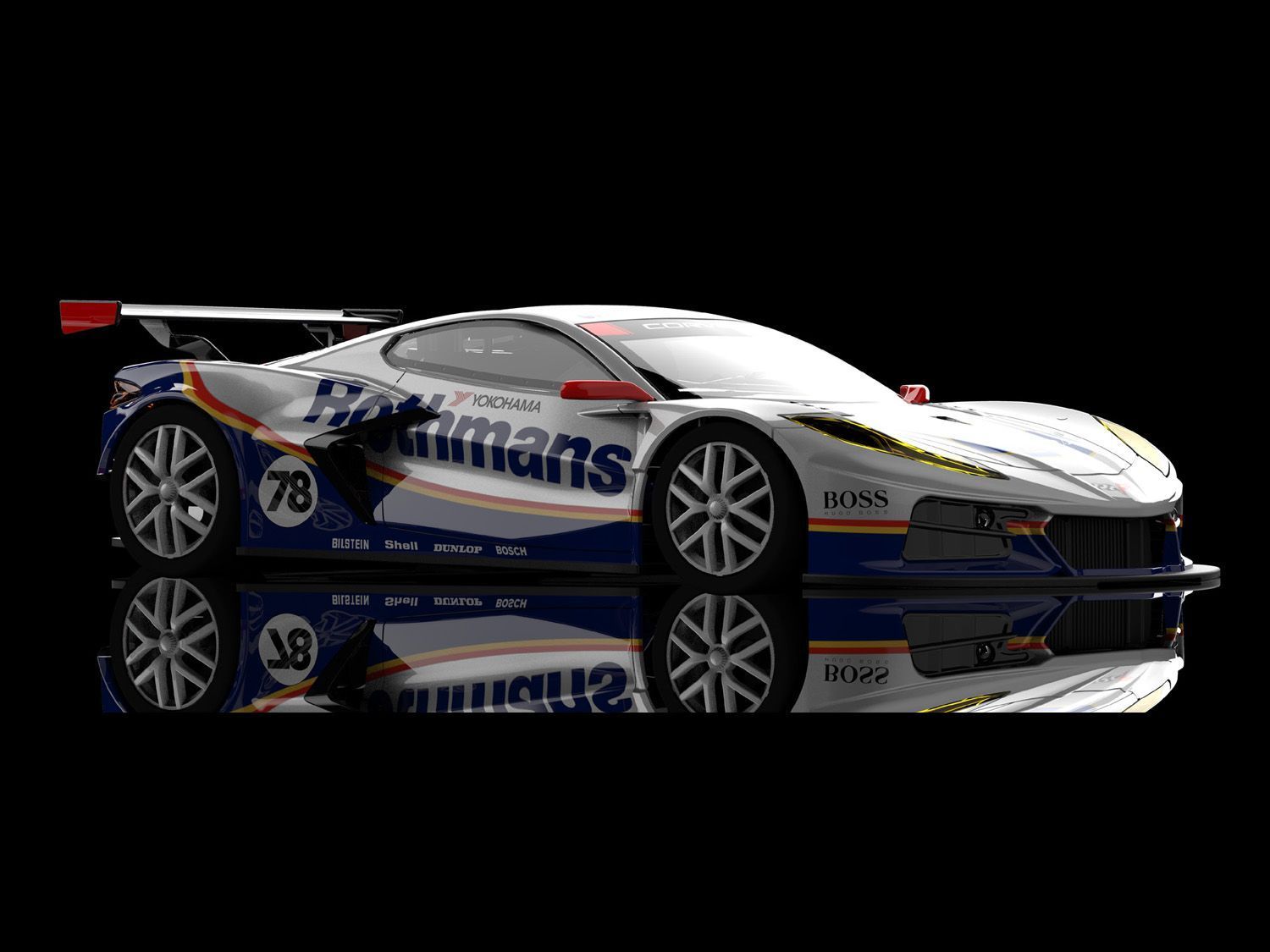 NSR 0578AW Corvette C8.R Rothmans Livery Blue No.78 Slot Car