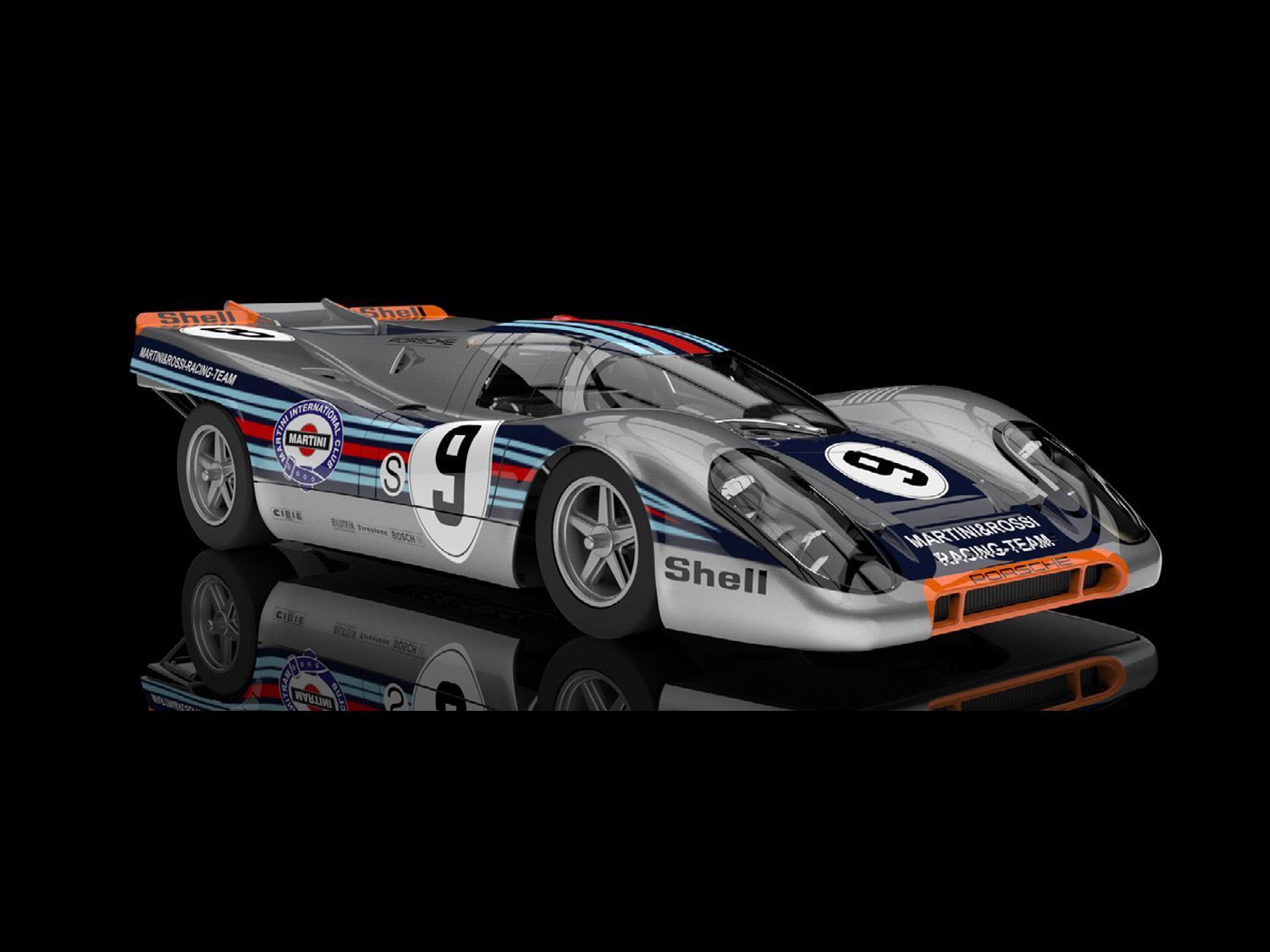 NSR 0580SW Porsche 917K Martini Brands Hatch 1000km 1971 No.9 Lennep/Larrousse Slot Car