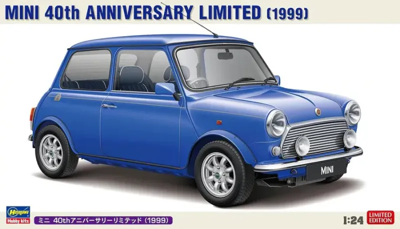 Hasegawa 20765 1999 Mini 40th Anniversary Limited Edition 1/24 Scale Plastic Model Kit Hasegawa 20765 1999 Mini 40th Anniversary Limited Edition 1/24 Scale Plastic Model Kit