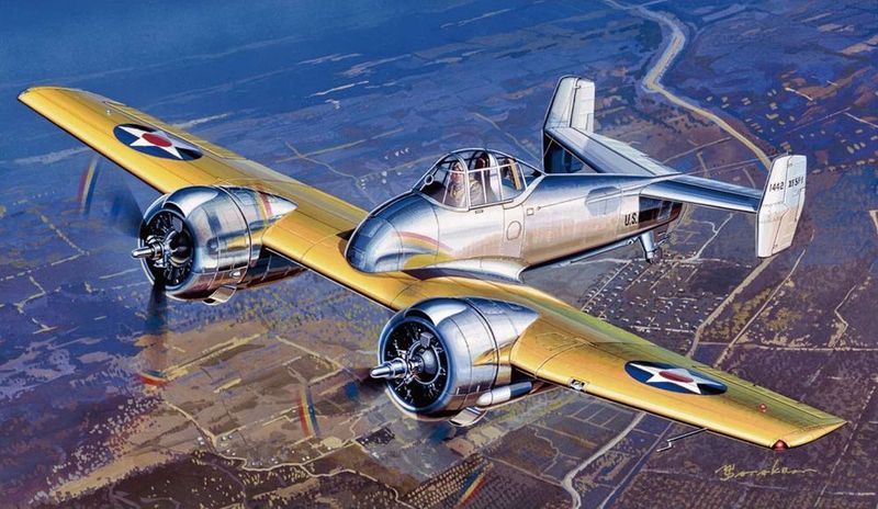 Academy 12363 US Navy XF5F-1 Skyrocket Aircraft 1/48 Scale Plastic Model Kit Academy 12363 US Navy XF5F-1 Skyrocket Aircraft 1/48 Scale Plastic Model Kit