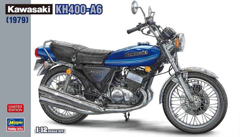 Hasegawa 21772 Kawasaki KH400-A6 1/12 Scale Plastic Model Kit Hasegawa 21772 Kawasaki KH400-A6 1/12 Scale Plastic Model Kit