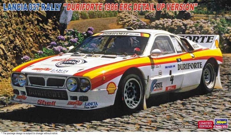 Hasegawa 20775 1986 Lancia 037 Rally - Duriforte ERC 1/24 Scale Plastic Model Kit Hasegawa 20775 1986 Lancia 037 Rally - Duriforte ERC 1/24 Scale Plastic Model Kit