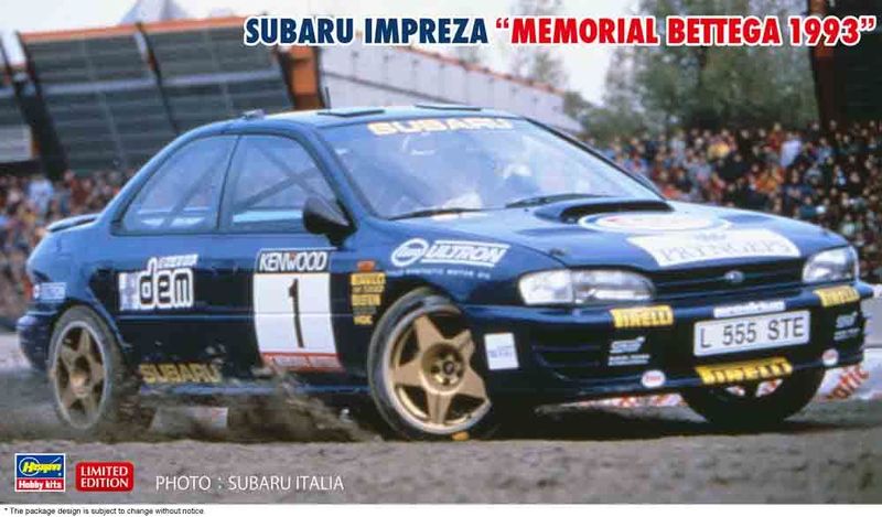 Hasegawa 20768 1993 Subaru Impreza Colin McRae - Memorial Bettega 1/24 Scale Plastic Model Kit Hasegawa 20768 1993 Subaru Impreza Colin McRae - Memorial Bettega 1/24 Scale Plastic Model Kit