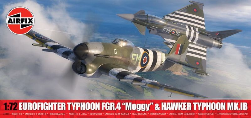 Airfix A40001 Eurofighter Typhoon FGR.4 Airfix A40001 Eurofighter Typhoon FGR.4 "Moggy" & Hawker Typhoon Mk.IB - Twin Pack 1/72 Scale Plastic Model Kit