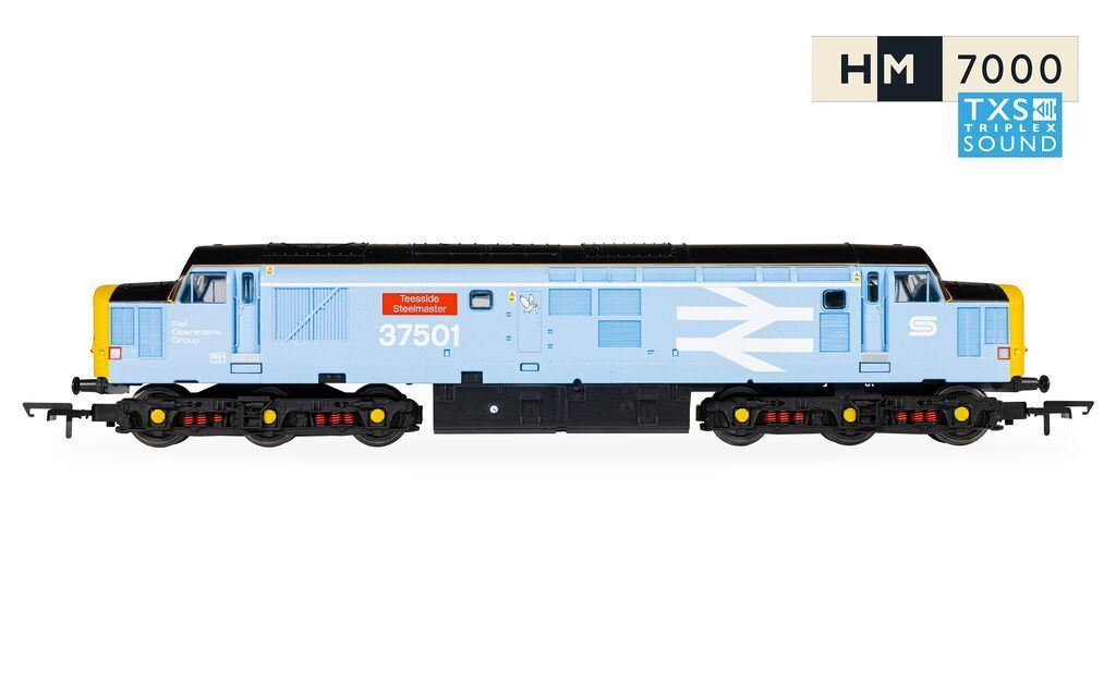 Hornby R30545TXS RailRoad: British Steel - Class 37 - 'Teesside Steelmaster' 37501 (DCC Sound Fitted) Era 11 Hornby R30545TXS RailRoad: British Steel - Class 37 - 'Teesside Steelmaster' 37501 (DCC Sound Fitted) Era 11