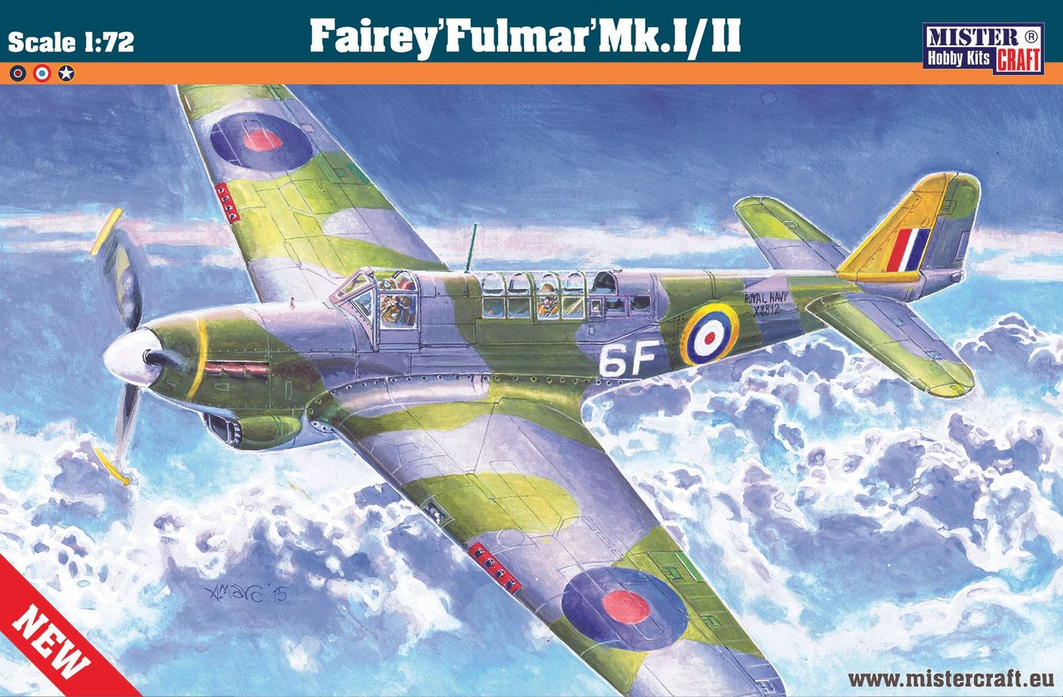 MisterCraft D217 Fairey Fulmar Mk.1 /Mk.2 1/72 Scale Plastic Model Kit MisterCraft D217 Fairey Fulmar Mk.1 /Mk.2 1/72 Scale Plastic Model Kit