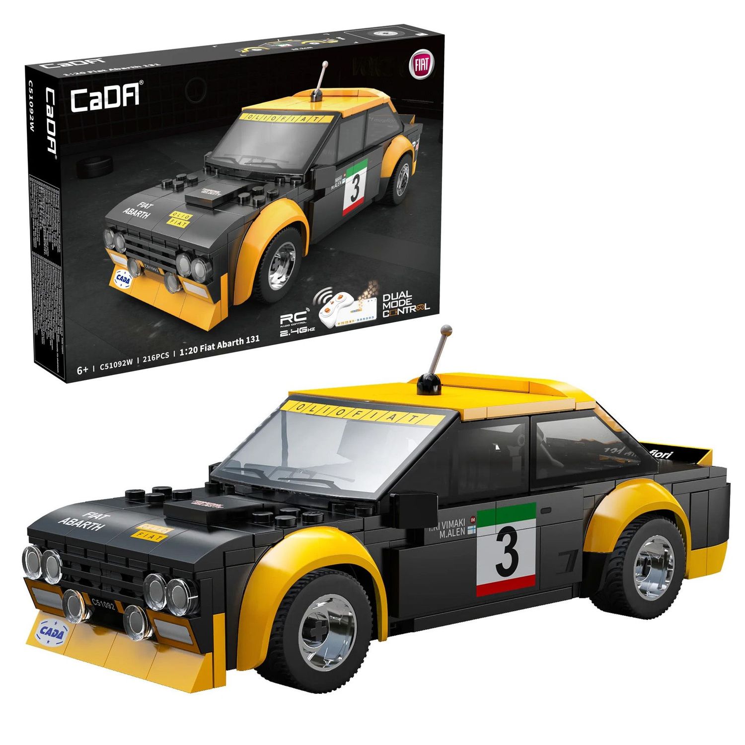 CaDA C51092W 1:20 Fiat Abarth 131 - 216 pcs  Plastic Brick Construction Kit