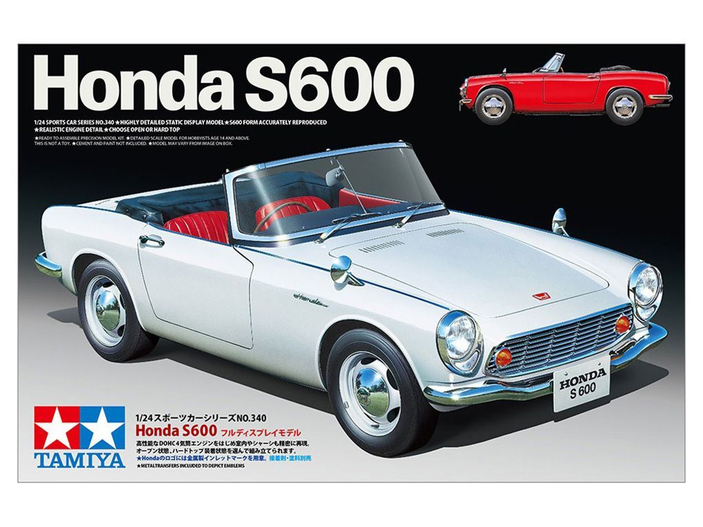 Tamiya 24340 Honda S600 1/24 Scale Plastic Model Kit Tamiya 24340 Honda S600 1/24 Scale Plastic Model Kit