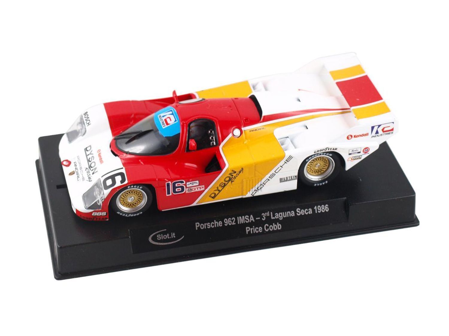 Slot.it CA25G Porsche 962 IMSA No.16 3rd Laguna Seca 1986 Slot Car Slot.it CA25G Porsche 962 IMSA No.16 3rd Laguna Seca 1986 Slot Car
