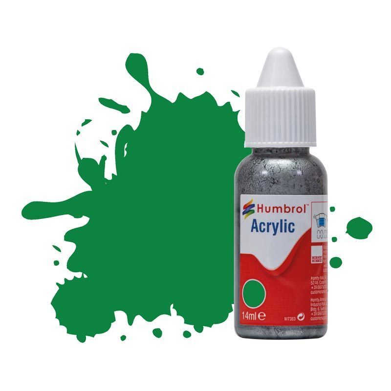 Humbrol Acrylic Paint - No 2 - Emerald Green - Gloss - (14ml) Humbrol Acrylic Paint - No 2 - Emerald Green - Gloss - (14ml)
