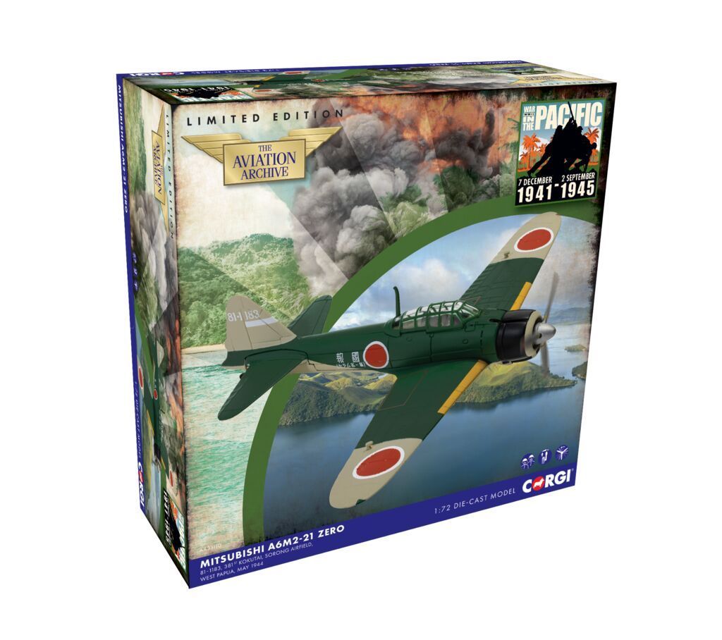 Corgi AA33110 Mitsubishi A6M2-21 Zero Diecast Model Corgi AA33110 Mitsubishi A6M2-21 Zero Diecast Model